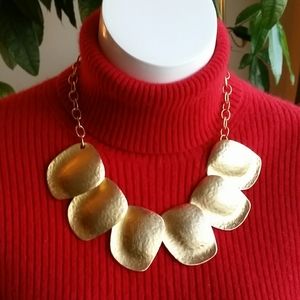 Kenneth Jay Lane satin goldtone necklace
